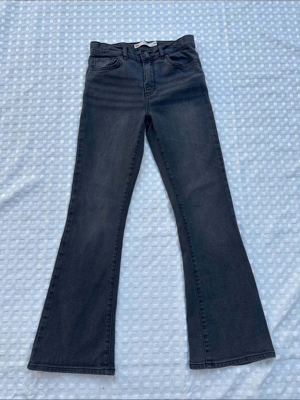 Levi's Kids Black Flare Jeans - High Waist Size 14
